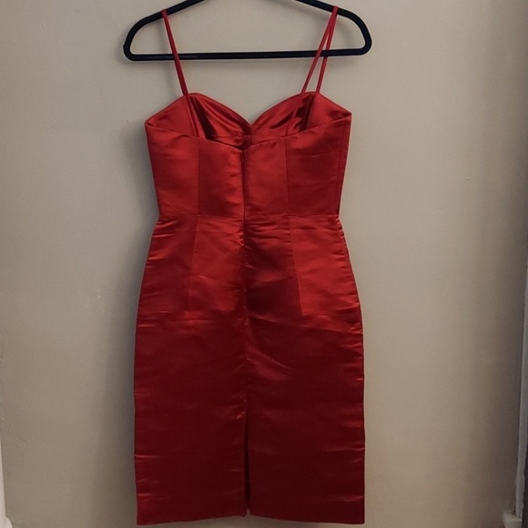 NWT MILLY 2 Ruby Red Sweetheart Silk Dress - Picture 11 of 16